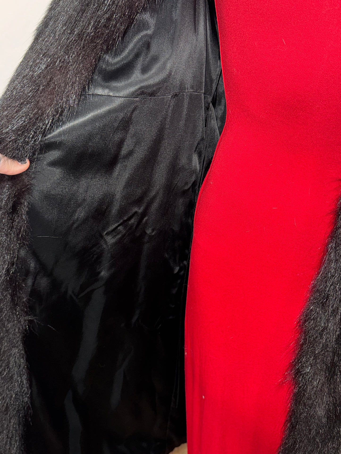 Vintage Racoon and Black Fox Fur