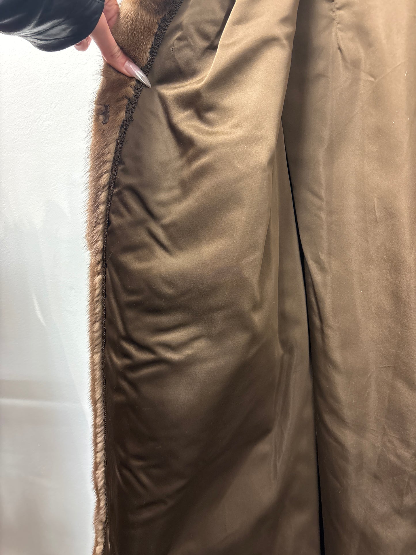 Vintage Mink Fur Long Coat