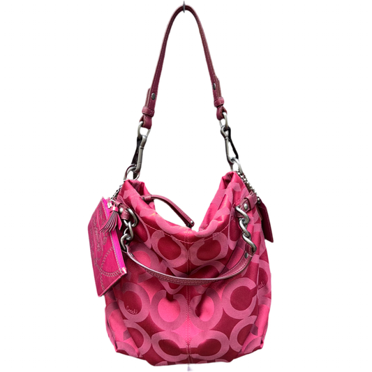 Coach Signature Op Art Hobo Bag