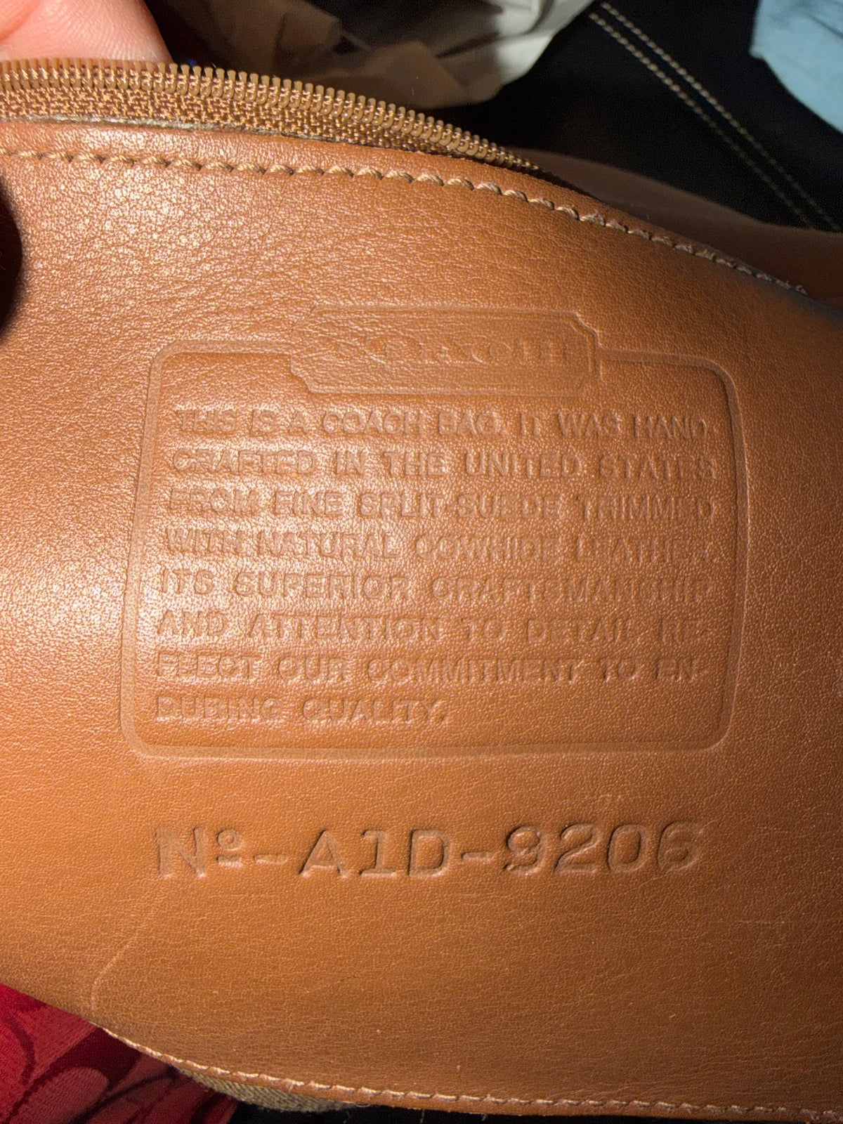 Vintage 2001 Coach suede hobo in blush pink, alternate view