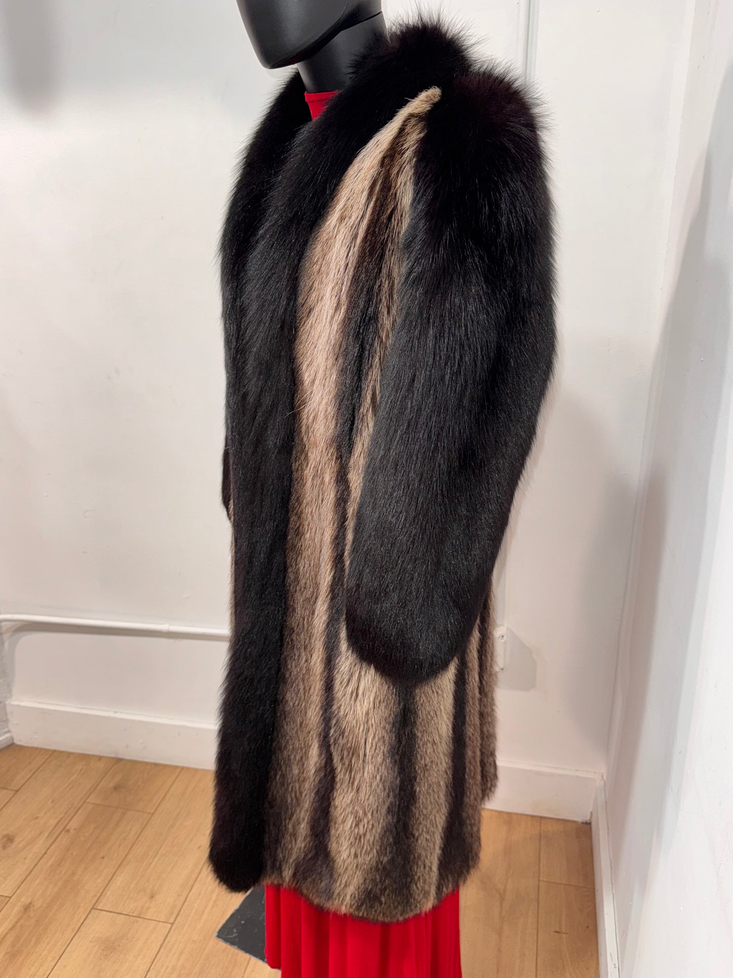 Vintage Racoon and Black Fox Fur