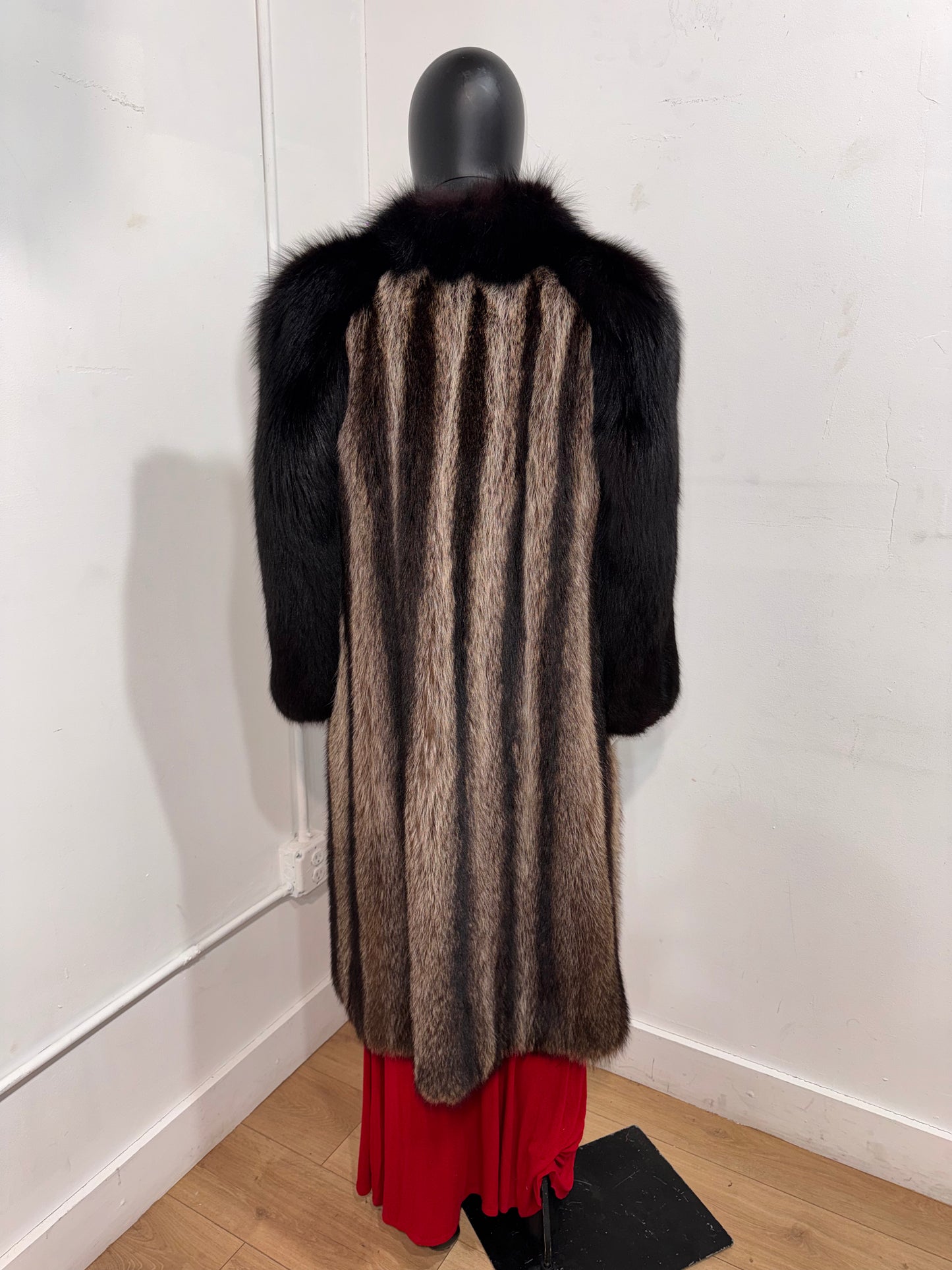 Vintage Racoon and Black Fox Fur