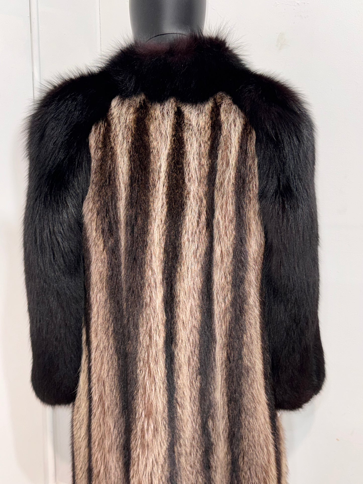 Vintage Racoon and Black Fox Fur