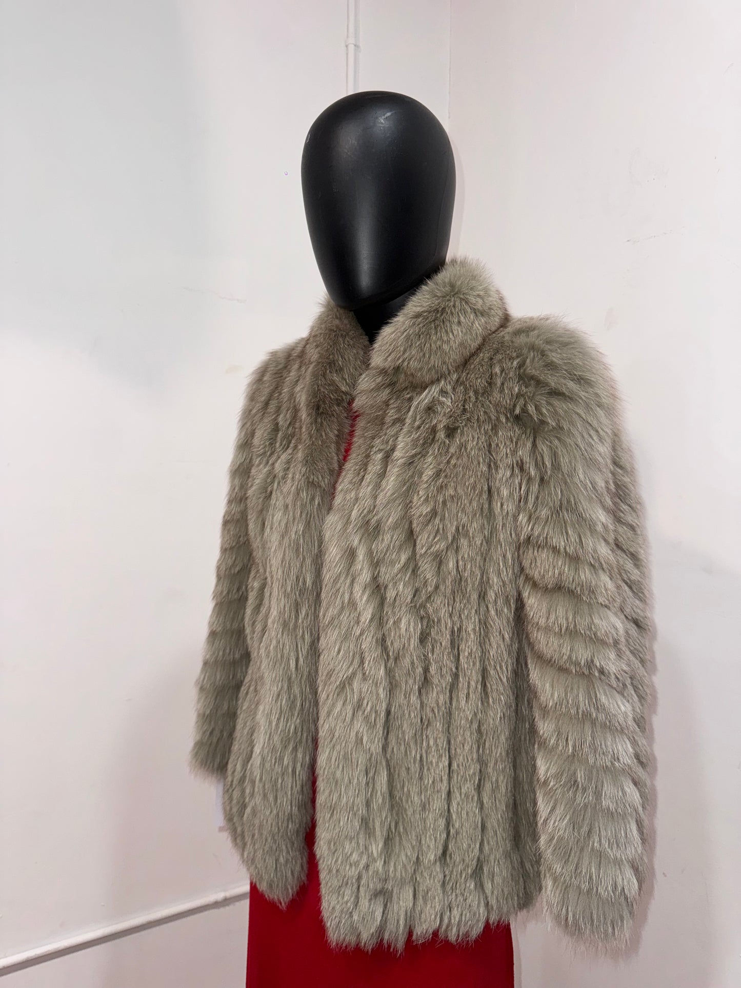 Vintage Sage Green Fox Fur