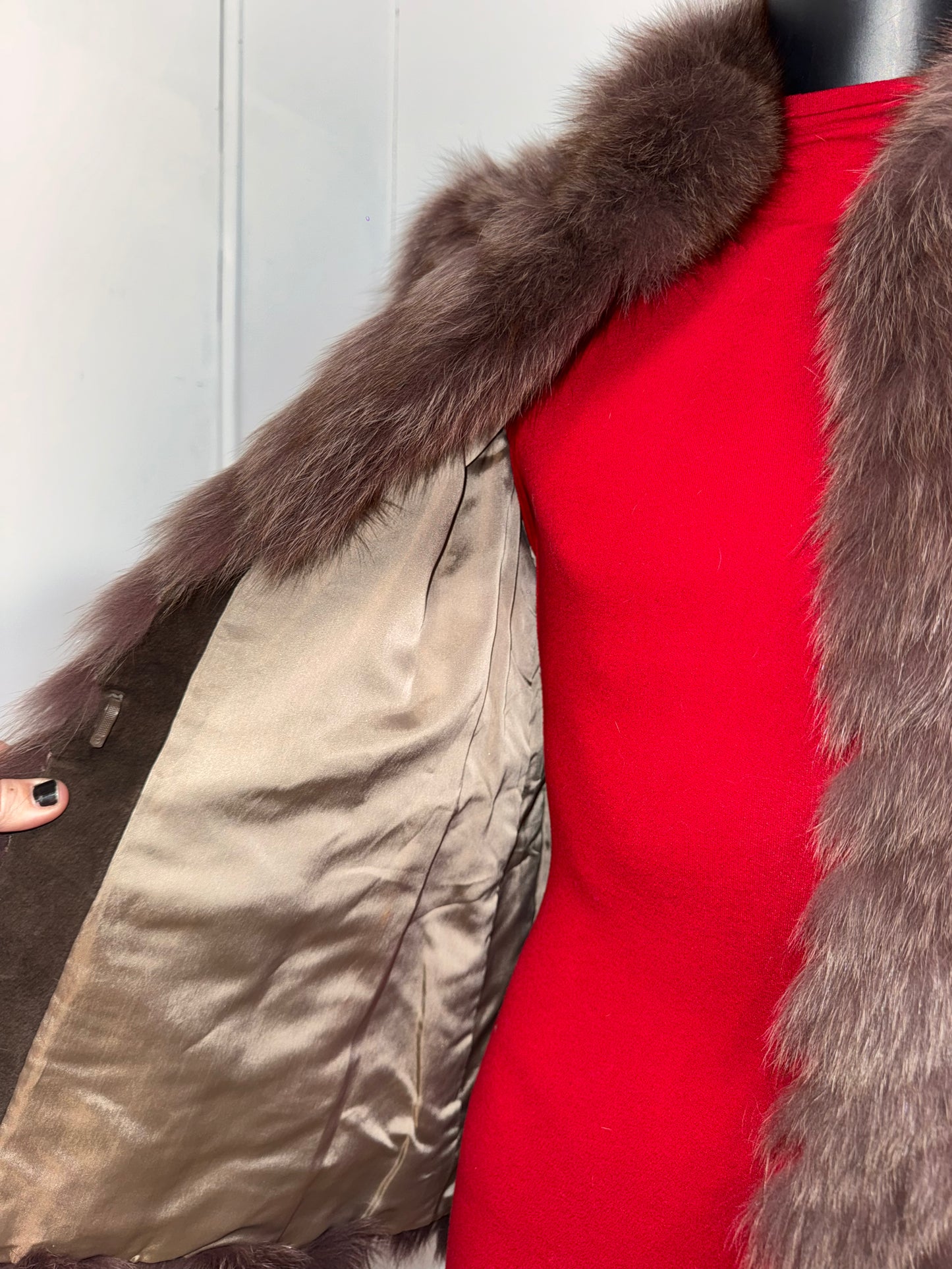 Vintage Purple Fox Fur