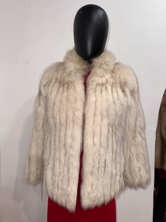 Vintage White Fox Jacket