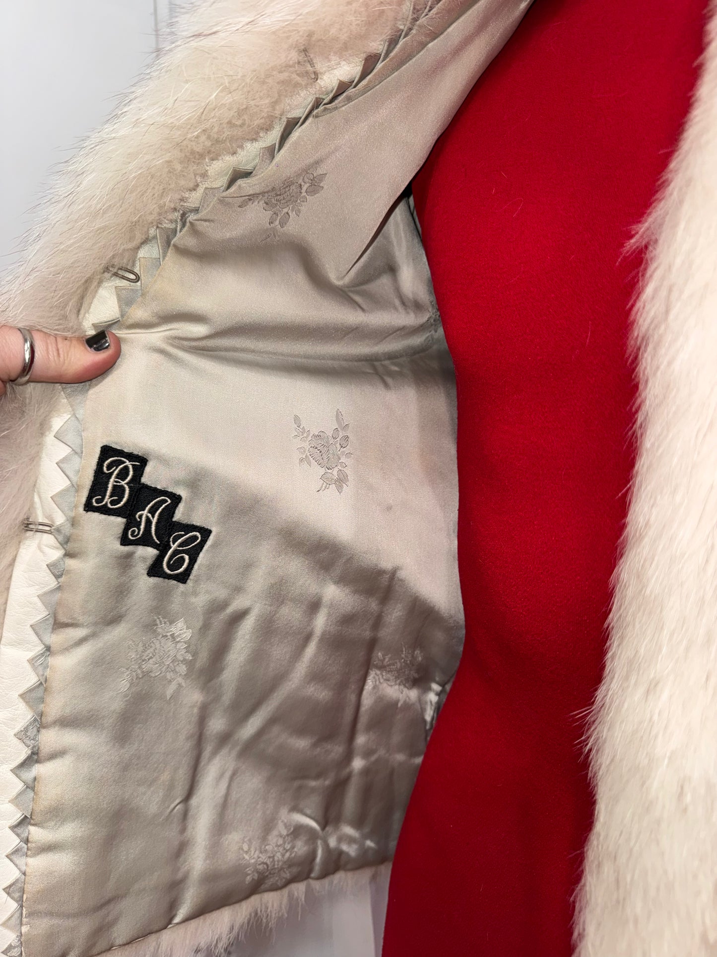 Vintage White Fox Jacket