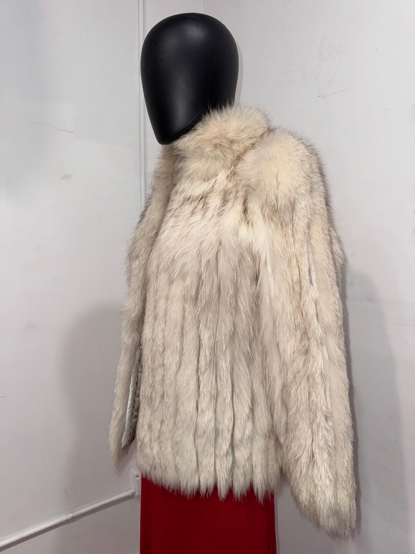 Vintage White Fox Jacket