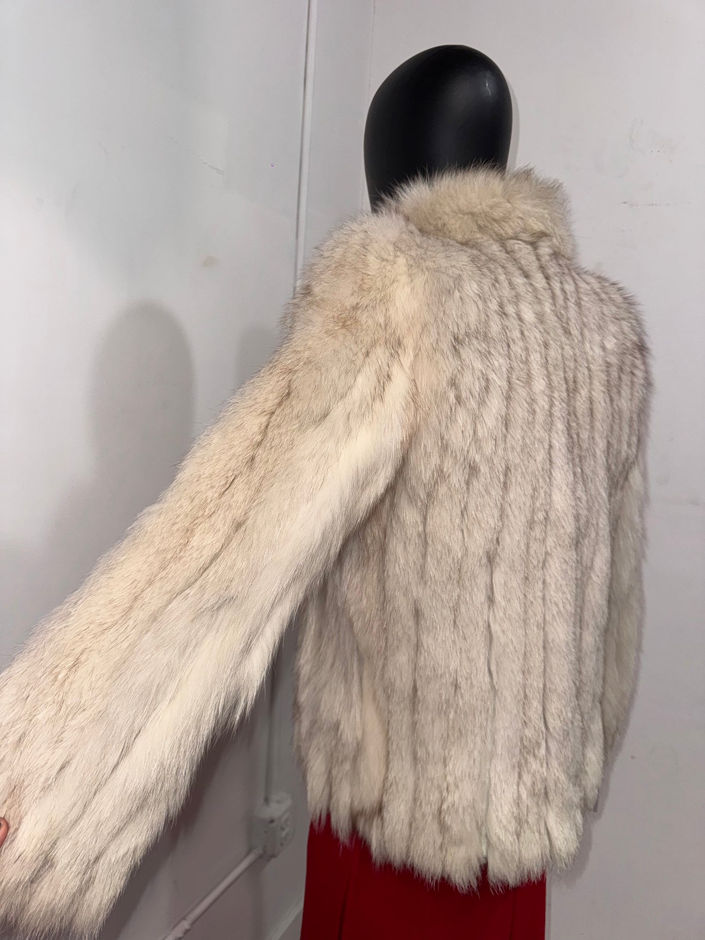Vintage White Fox Jacket