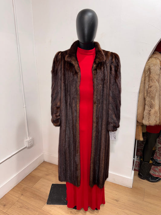 Vintage Brown Mink Fur w/ Shoulder Pads