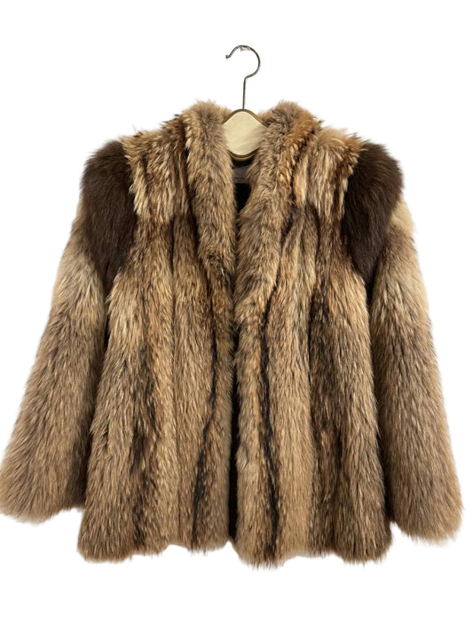 Vintage Coyote Fur Jacket with Removable Sleeves